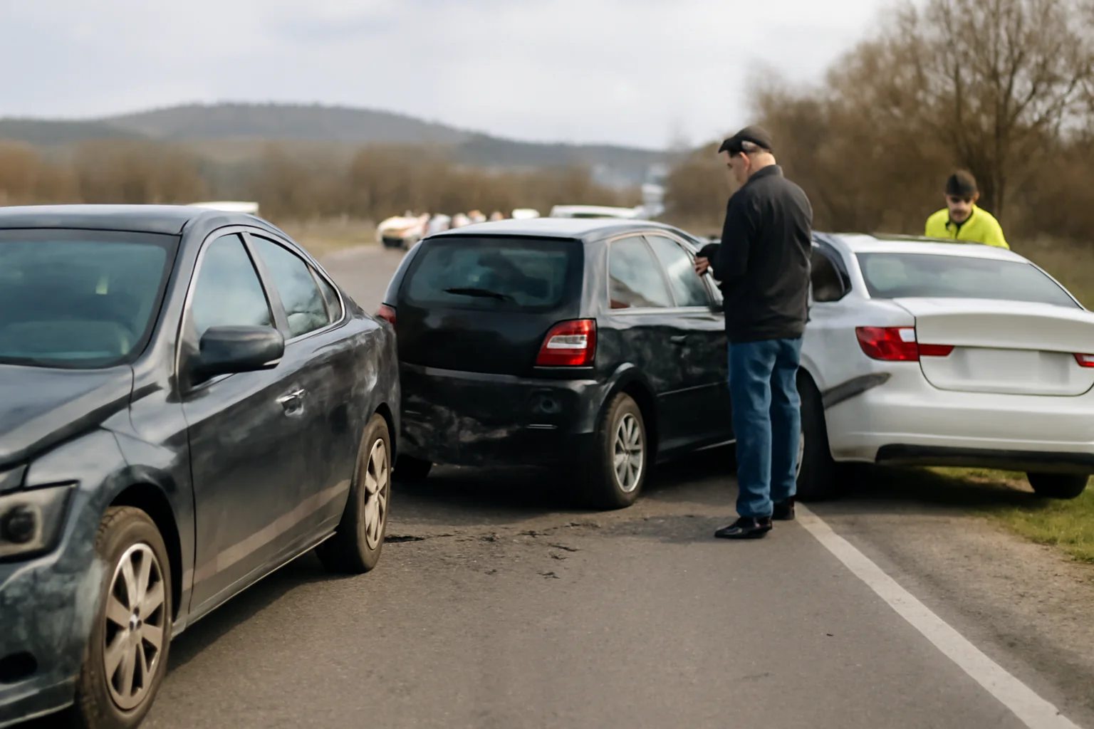 Accident cu trei mașini pe Centura Bacău, trafic blocat în zona Sărata