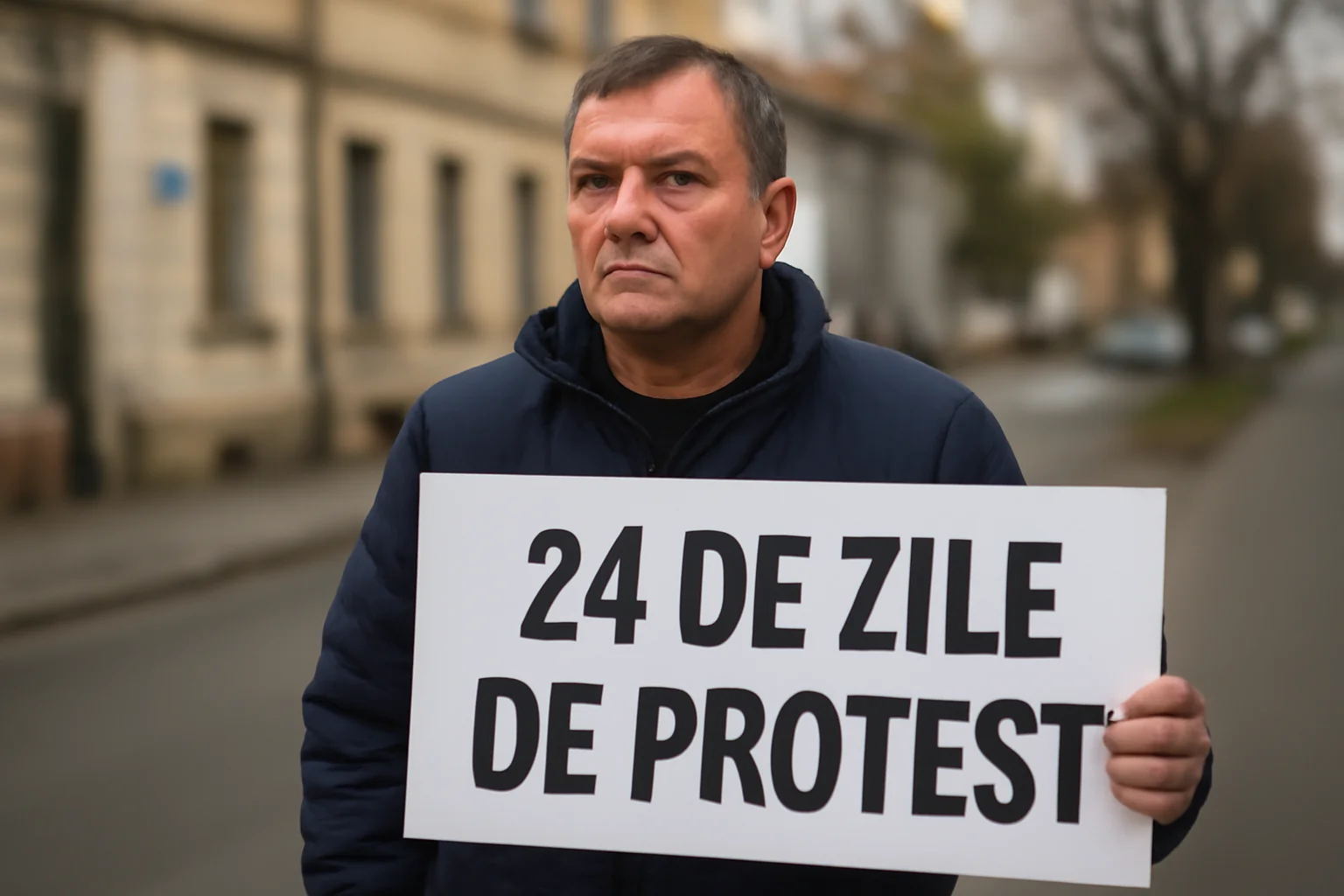 Băcăuan aflat în grevă civică de 24 de zile contra creșterii impozitelor locale strânge semnături pentru referendum de demitere a primarului