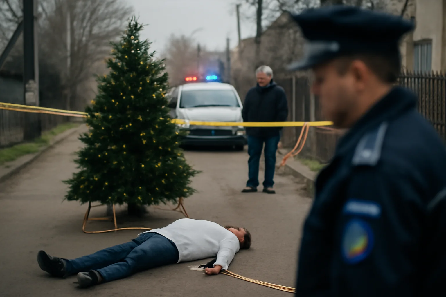 Bărbat electrocutat mortal montând instalația luminoasă de Crăciun – Video