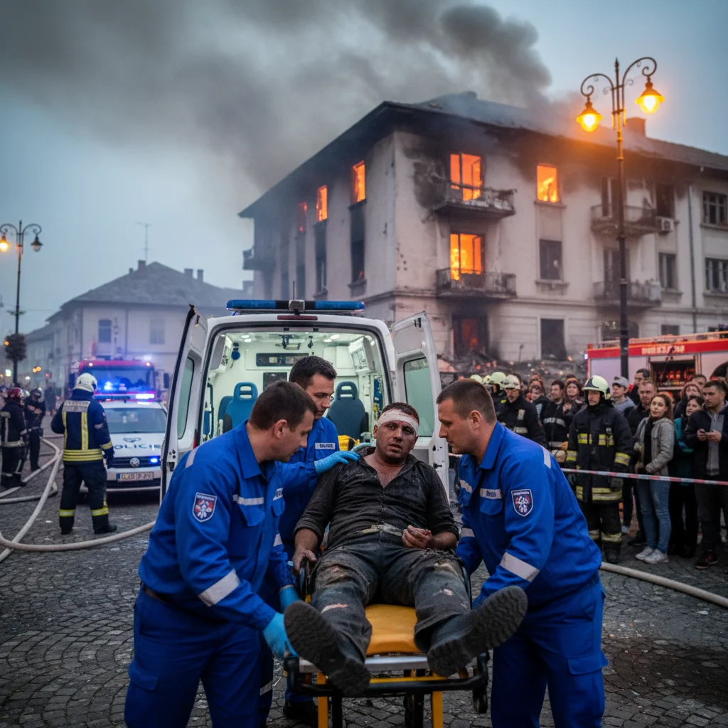 Bărbat grav rănit dus de urgență la spital