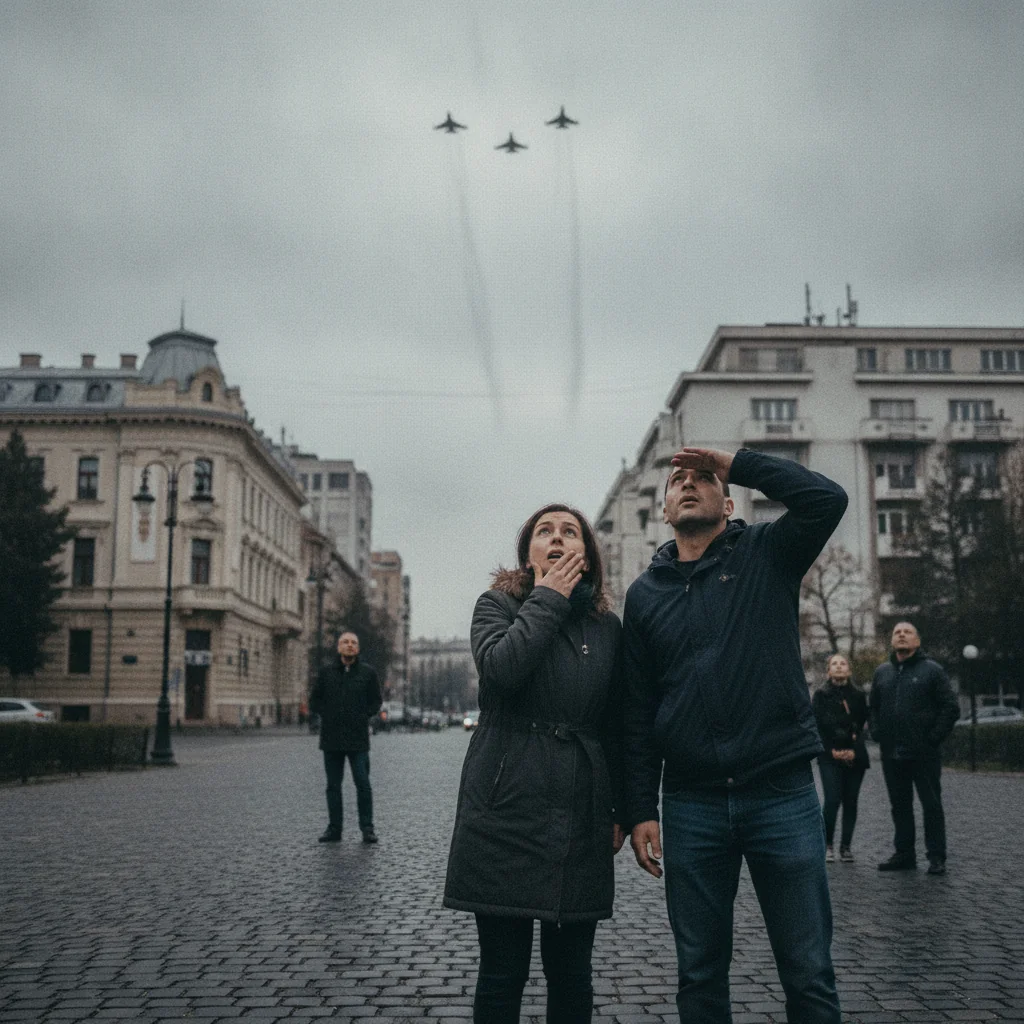 Bubuituri sonice în Bacău, cauzate de F-16 în misiune anti-dronă