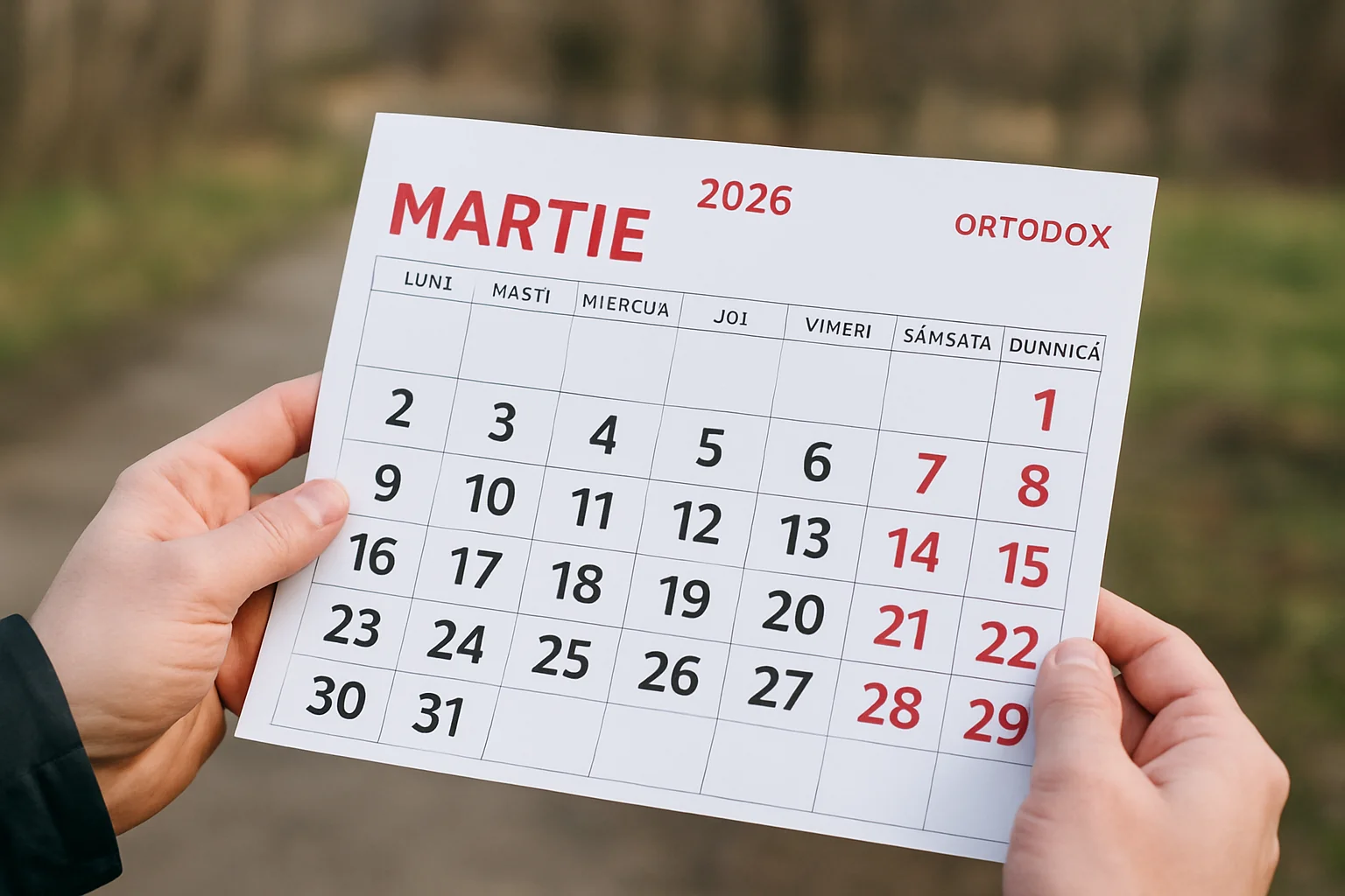 Calendar ortodox – 2026-03-09