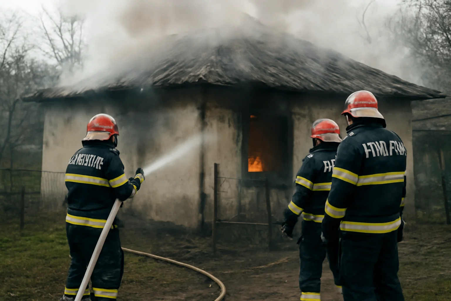 Casă cuprinsă de flăcări în Gârleni, pompierii ISU Bacău intervin – UPDATE
