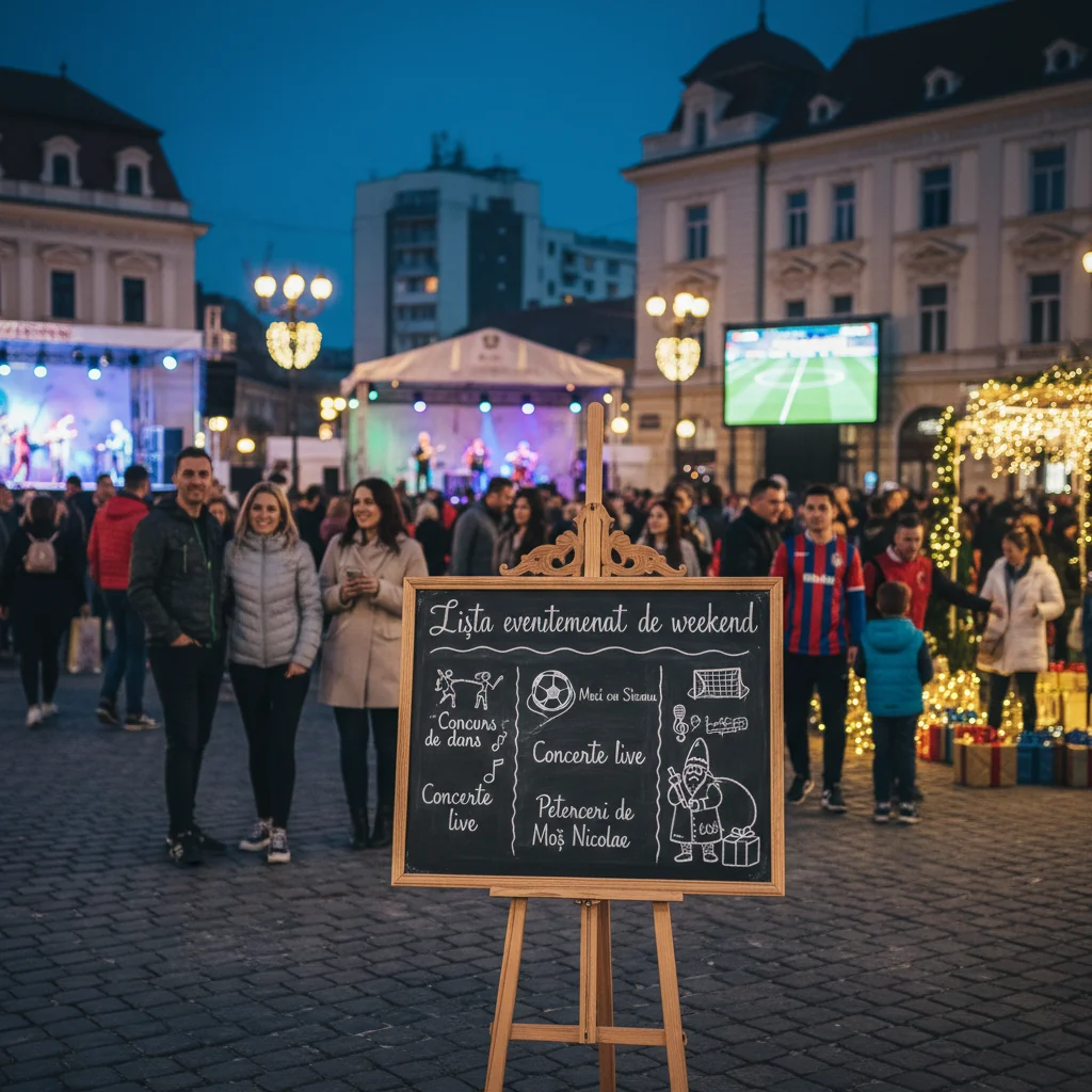 Concurs de dans, meci Steaua, concerte live și petreceri de Moș Nicolae în oraș
