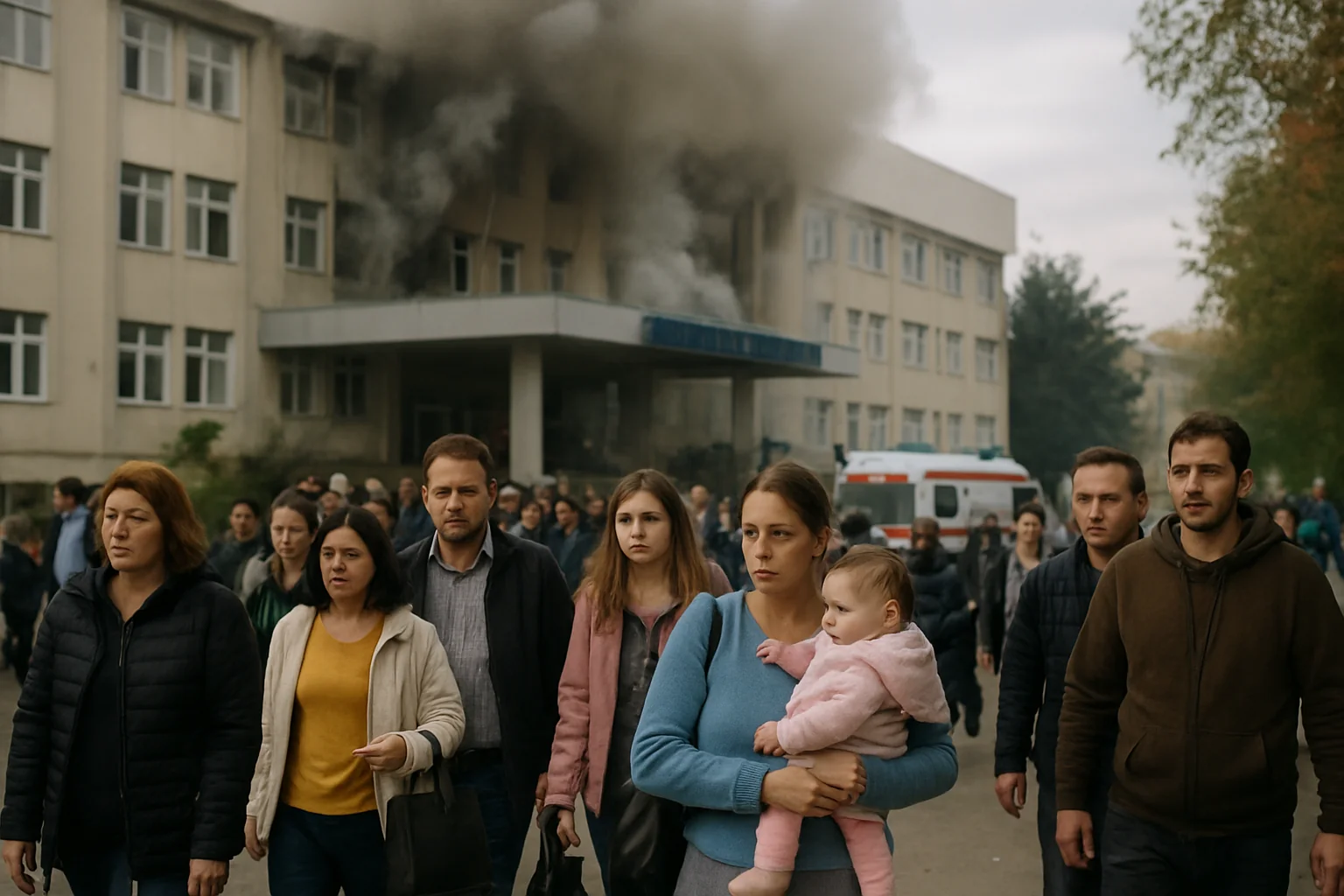 Evacuare la UPU Bacău după degajări de fum