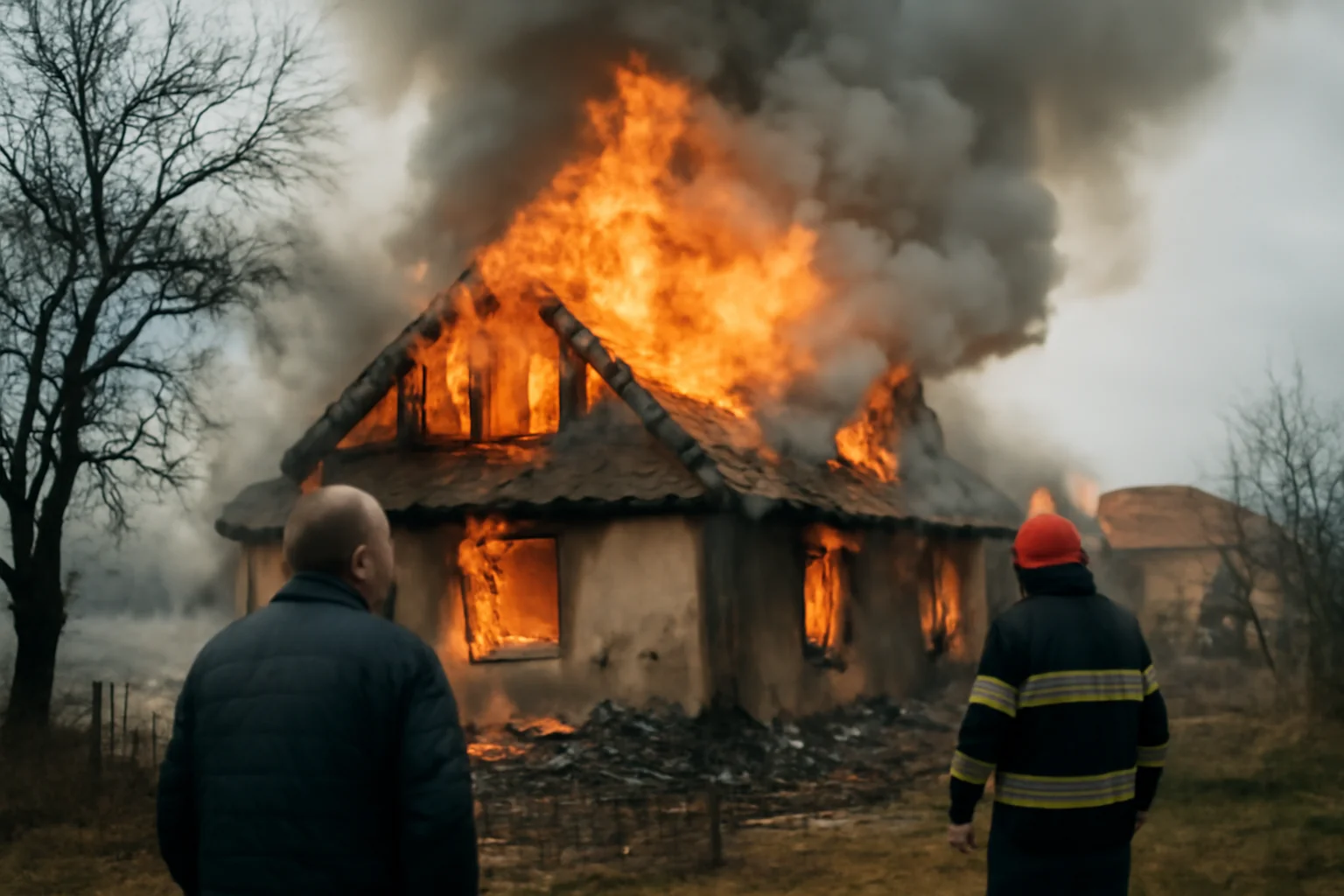 Incendiu devastator în Bogdănești din cauza coșului de fum