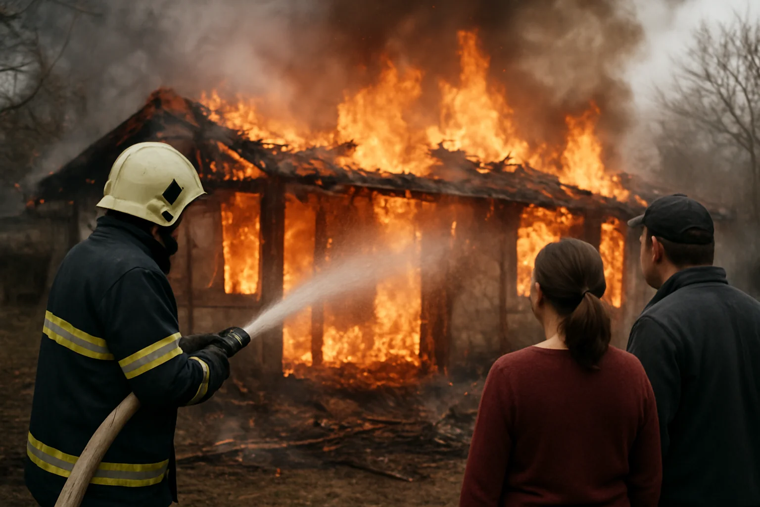 Incendiu la o anexă gospodărească în Nicolae Bălcescu