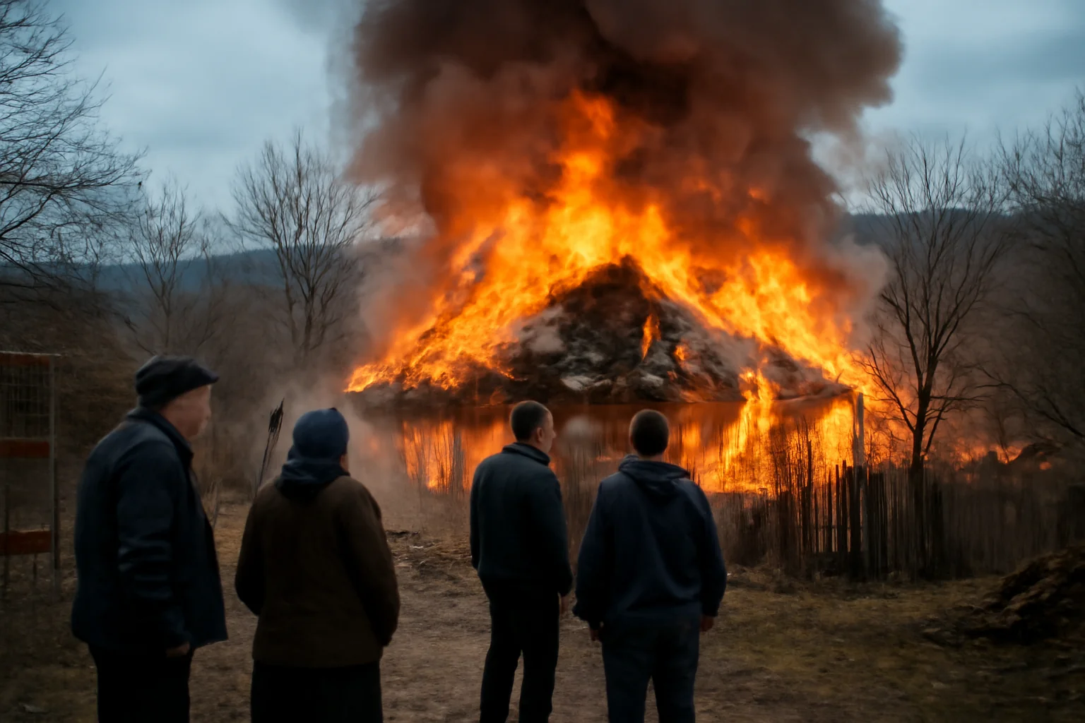 Incendiu puternic la o gospodărie din Gura Văii – Foto și detalii de la fața locului