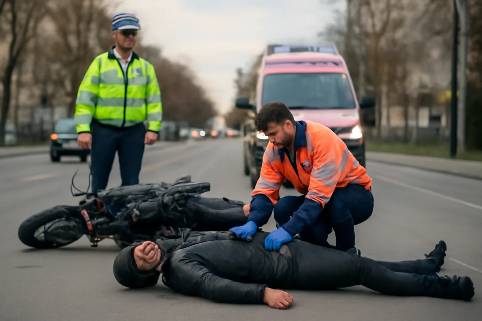 Motociclist grav rănit în accident pe Calea Republicii, Bacău