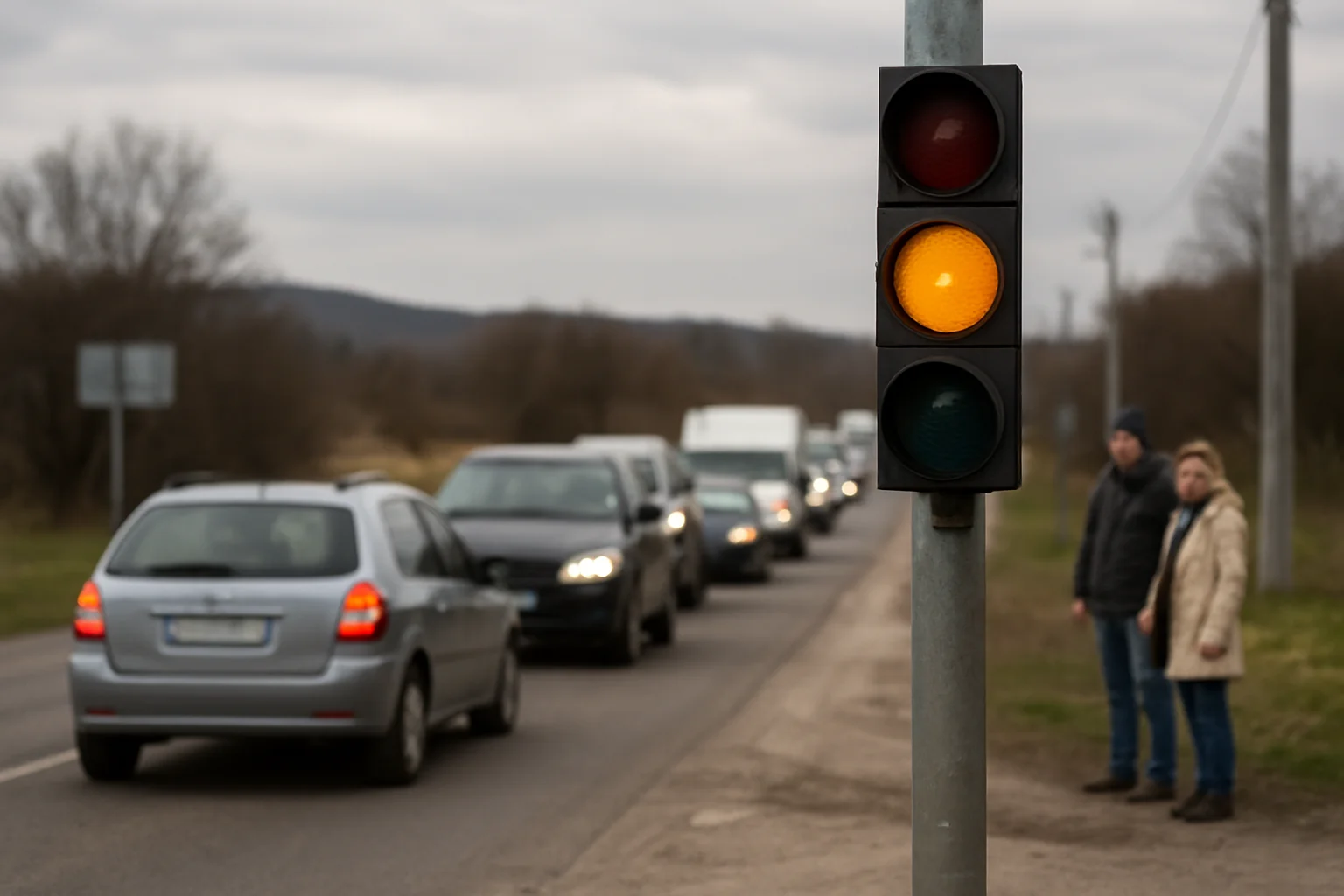 Semafoare Mărgineni: Galben intermitent permanent