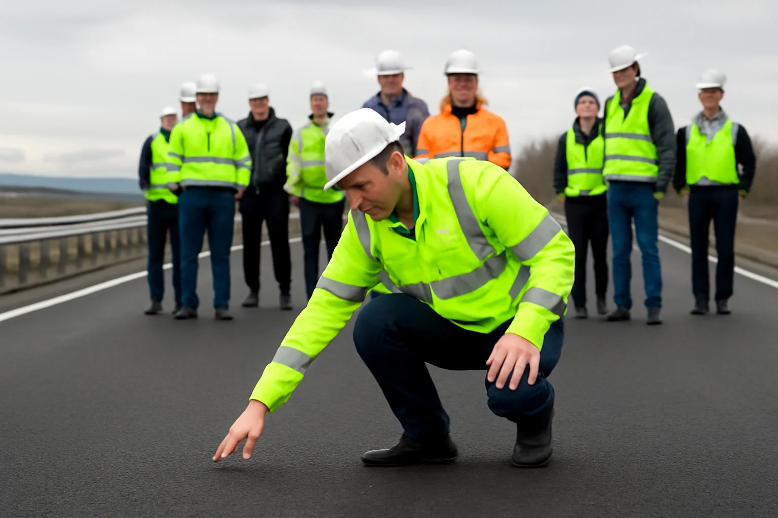 Verificarea finală înainte de inaugurarea lotului Focșani-Adjud construit de Umbrărescu